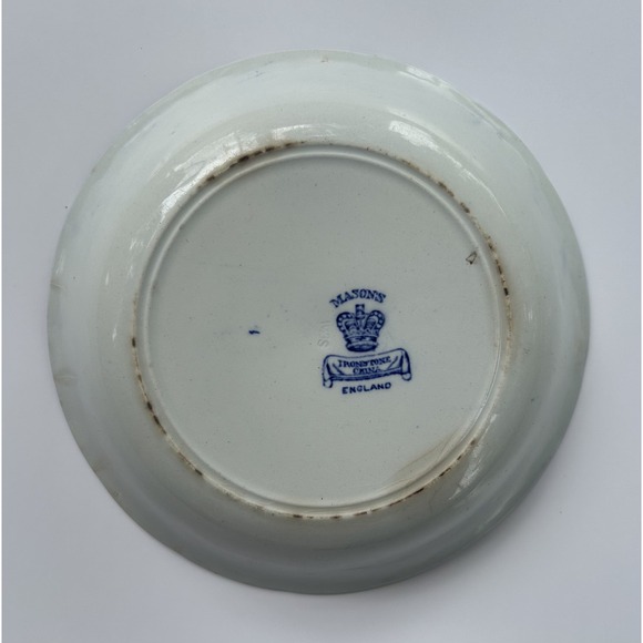 Vintage Mason's Ironstone Willow China Bowl England Blue White Transferware 7.5" - Picture 2 of 2